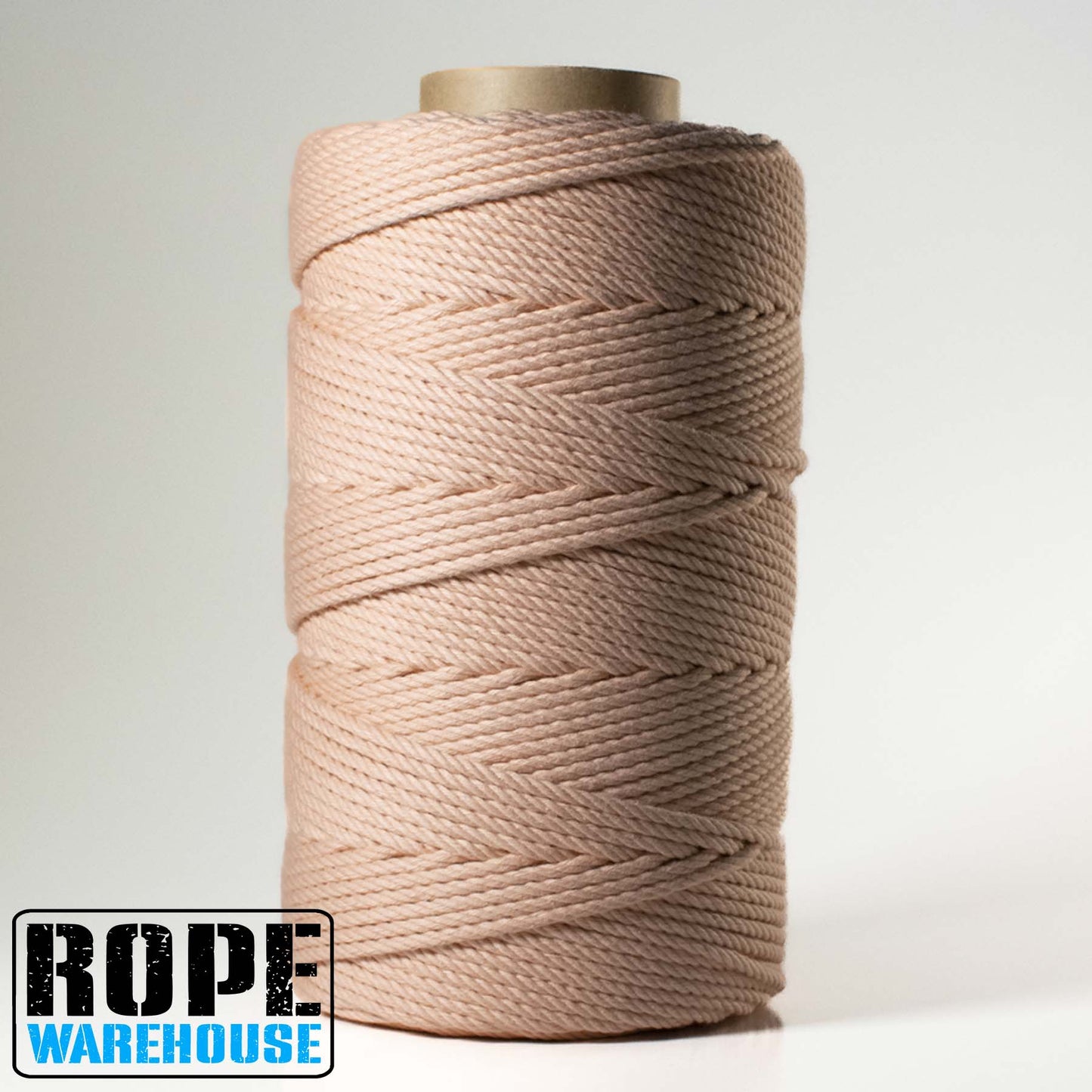 3MM X 400M CORAL 4 STRAND COLOURED COTTON ROPE