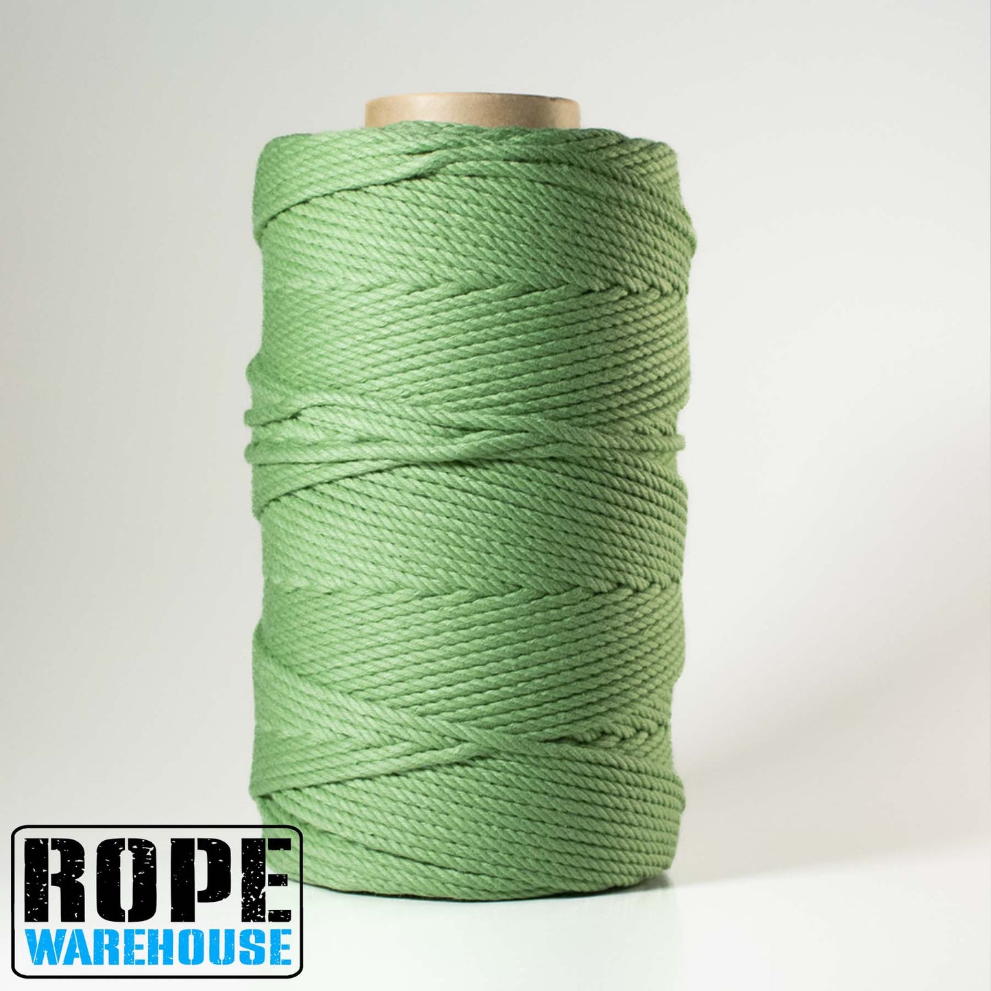 3MM X 400M GREEN 4 STRAND COLOURED COTTON ROPE