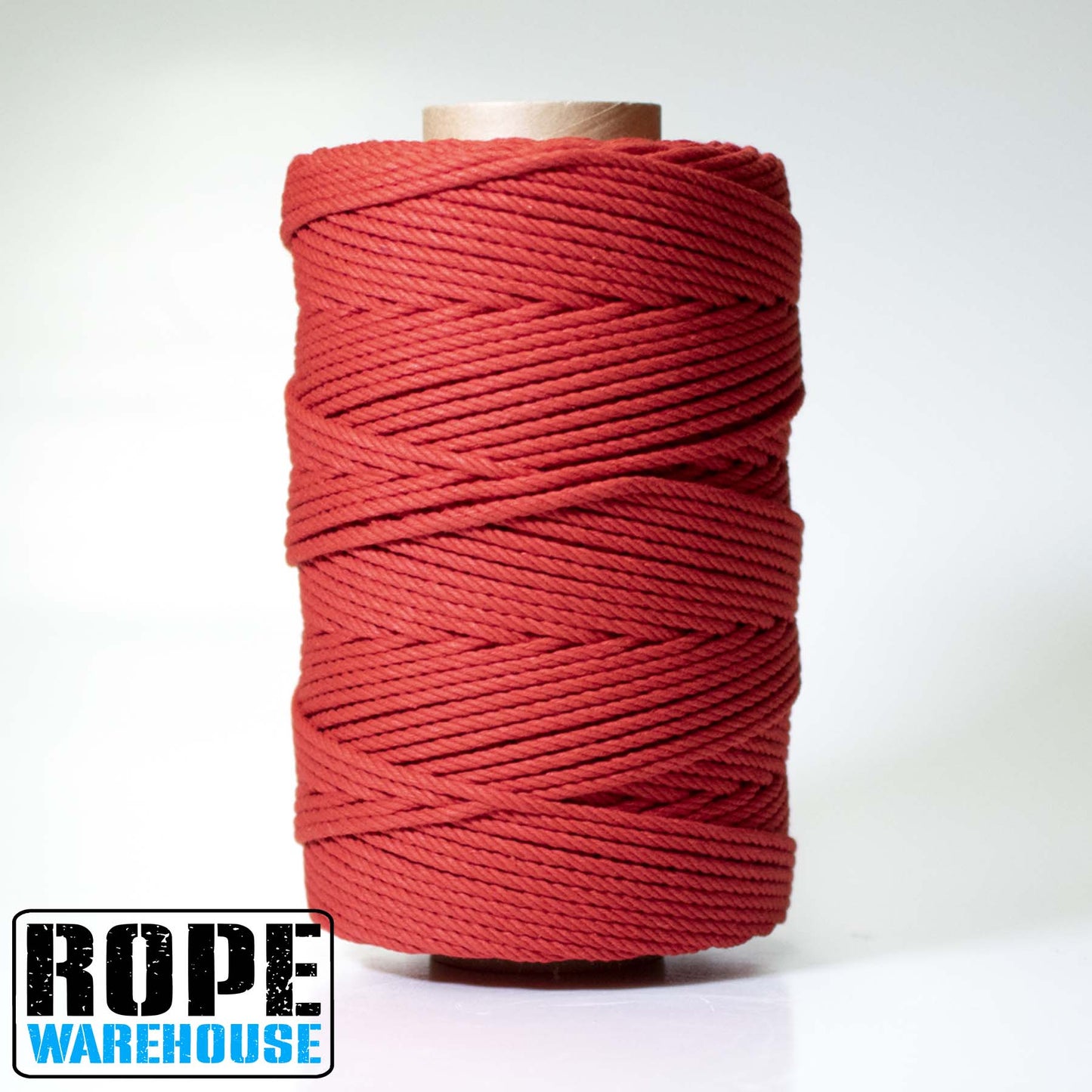 3MM X 400M RED 4 STRAND COLOURED COTTON ROPE