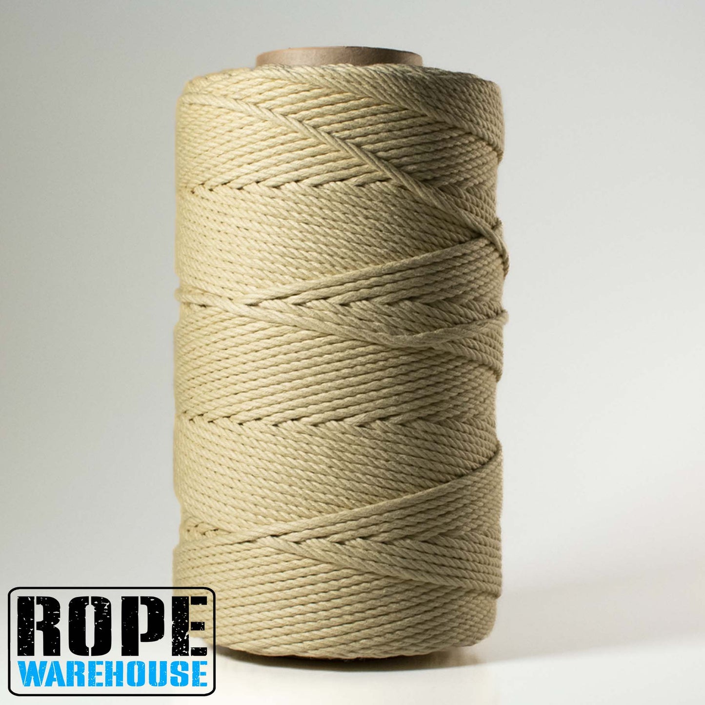 3MM X 400M SANDLEWOOD 4 STRAND COLOURED COTTON ROPE