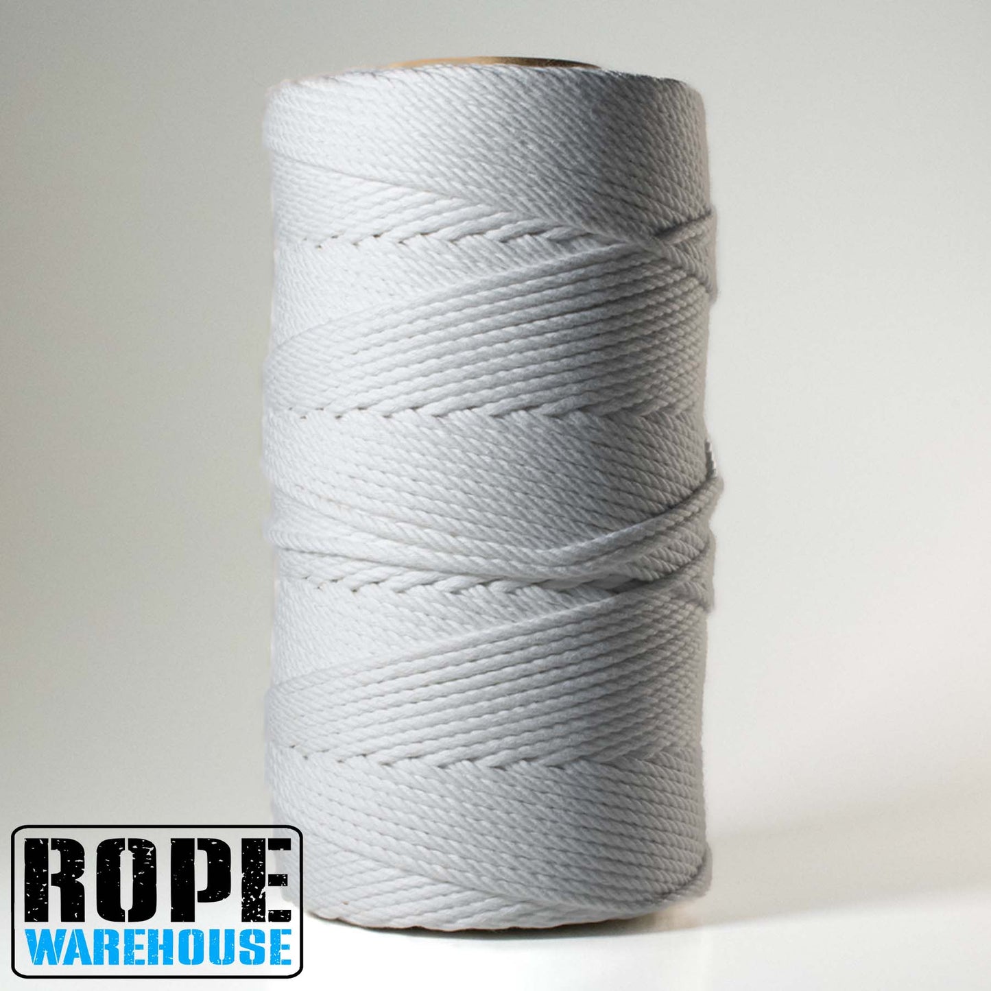 3MM X 400M WHITE 4 STRAND COLOURED COTTON ROPE