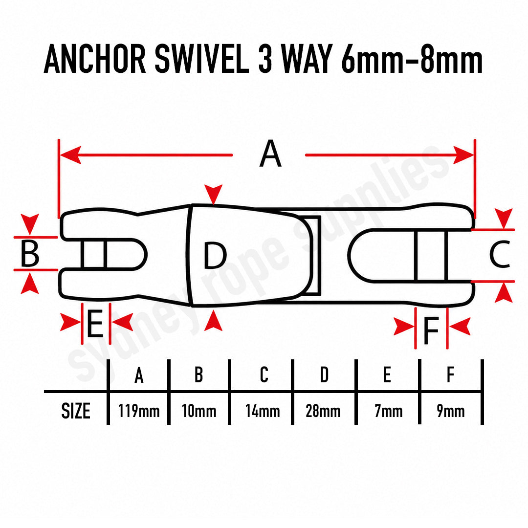 ANCHOR SWIVEL 3 WAY