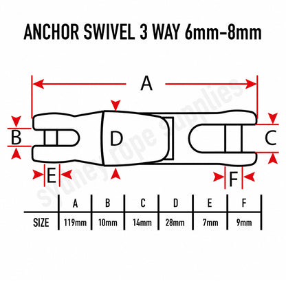 ANCHOR SWIVEL 3 WAY