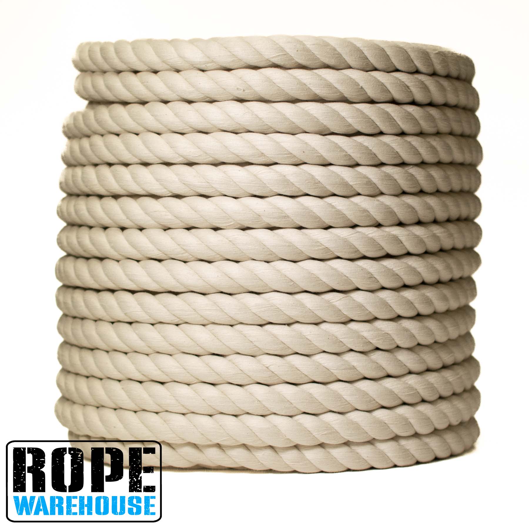24MM X 100M COTTON 3 STRAND MACRAME ROPE – ROPE WAREHOUSE