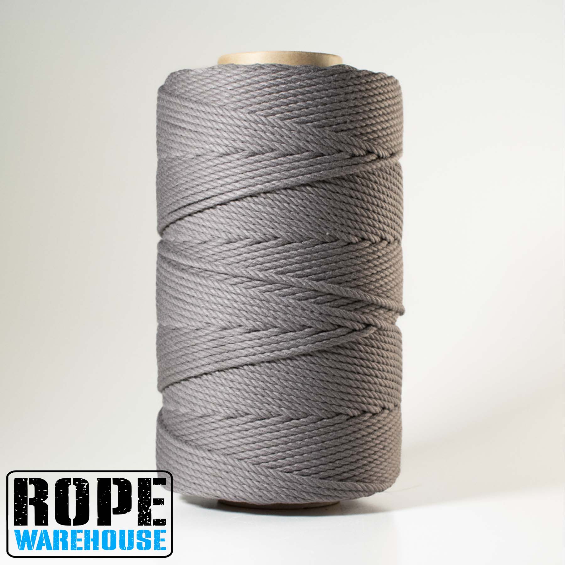 3MM X 400M GRAY 4 STRAND COLOURED COTTON ROPE – ROPE WAREHOUSE