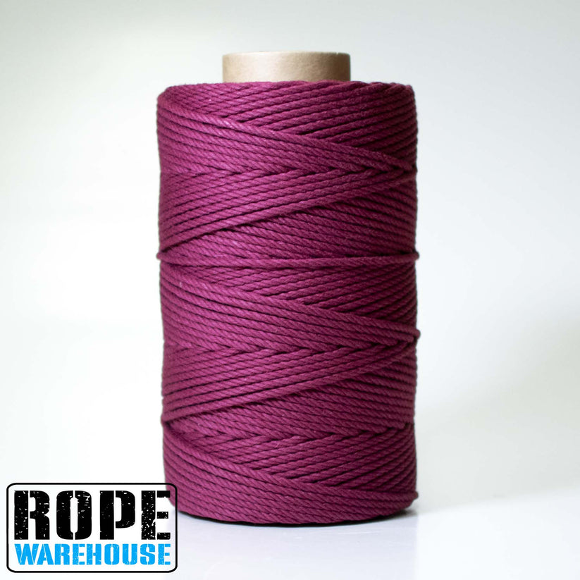 3MM X 400M MAROON 4 STRAND COLOURED COTTON ROPE – ROPE WAREHOUSE