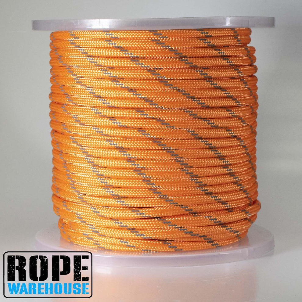 10MM ORANGE REFLECTIVE ROPE PER METRE – ROPE WAREHOUSE